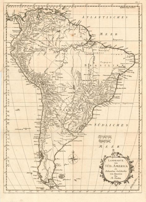 Landkarte von Sud-America zu Robertsons Geschichte von America
