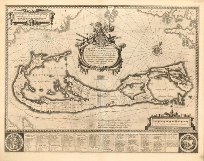 Mappa Aestivarum Insularum, alias Barmudas dictarum, ad Ostia Mexicani aestuarij jacentium in latitudine