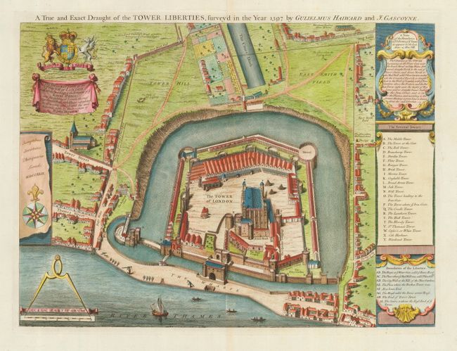 A True and Exact Draught of the Tower Liberties, surveyed in the Year 1597 by Gulielmas Haiward and J. Gascoyne