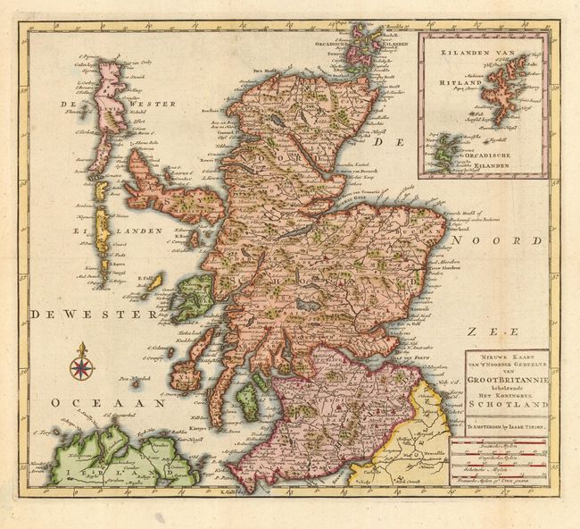 Nieuwe Kaart Van 't Noorder Gedeelte Van Groot Britannie behelzende Het Koningryk Schotland