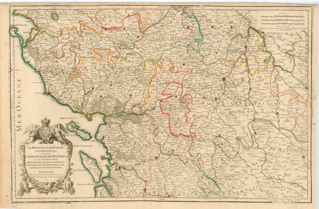 La Province de Poitou et le Pays d' Aunis.  La Generalite de Poitiers, ou sont les Eslections de Pottiers, de Chatelleraud, de Thouars, de St. Maixent, de Niort, de Fontenayle Comte, de Mauleon et des Sables d' Olonne