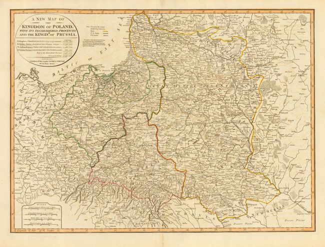 A New Map of the Kingdom of Poland with its Dismembered Provinces and the Kingdm. of Prussia