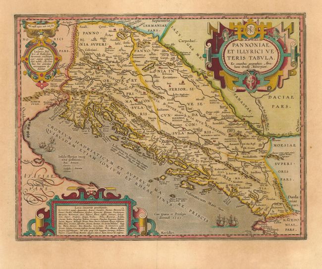 Pannoniae, et Illyrici Veteris Tabula