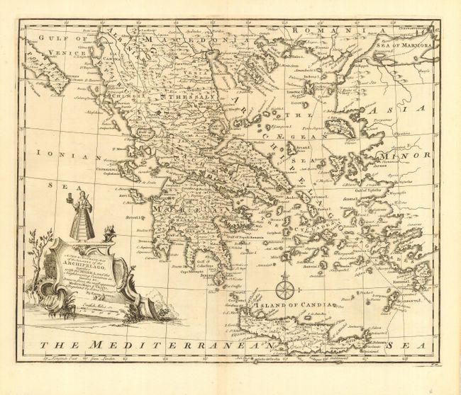 A New & Accurate Map of the Islands of the Archipelago, together with the Morea, and the Neighboring Countries in Greece &c.