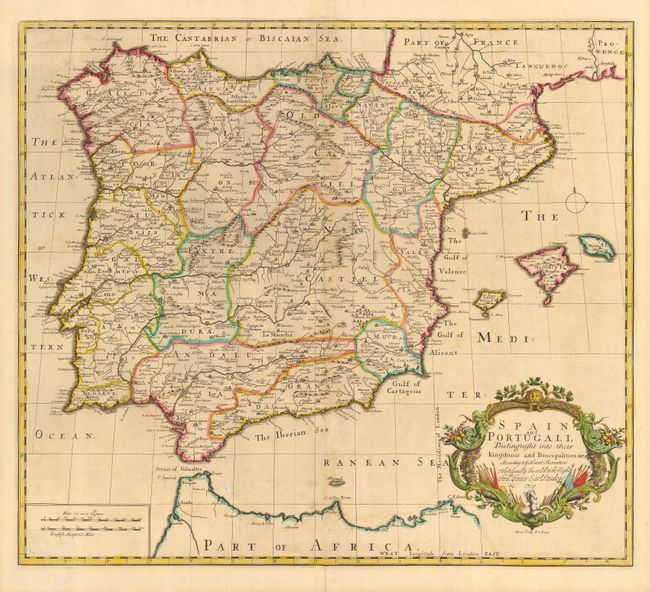 Spain and Portugall Distinguish't into their Kingdoms and Principalities &c. According to ye Newest Observations