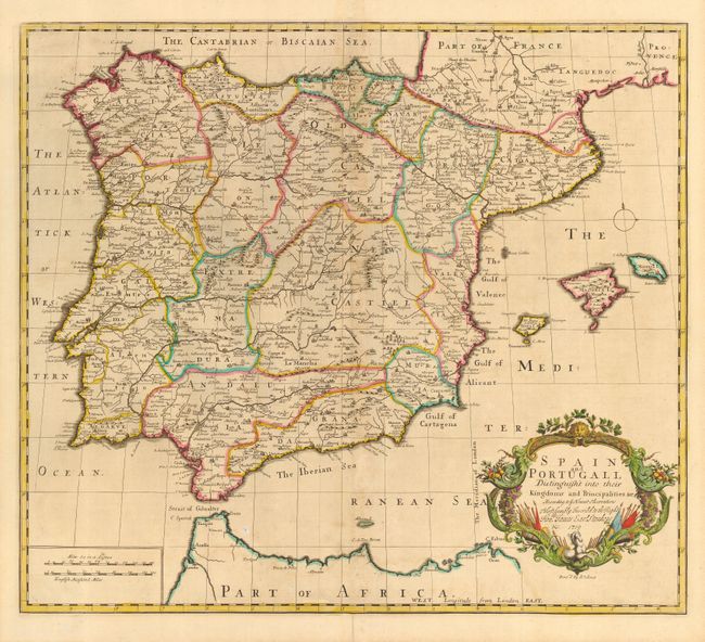 Spain and Portugall Distinguish't into their Kingdoms and Principalities &c. According to ye Newest Observations�