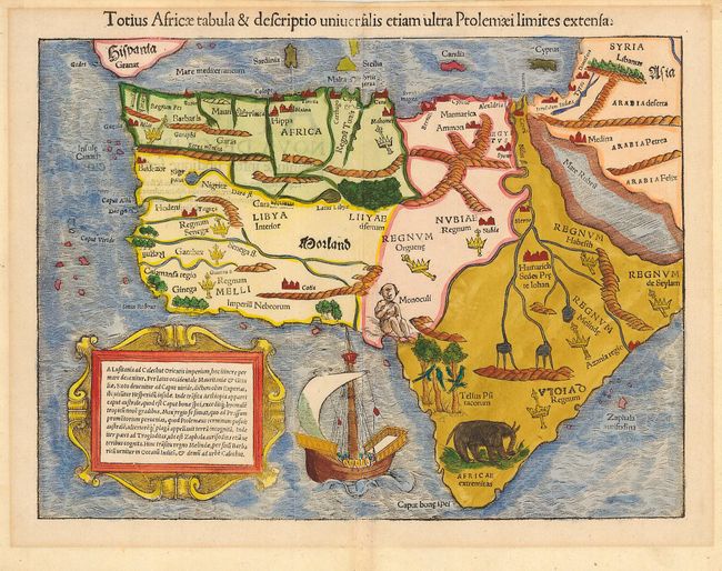 Totius Africae tabula & descriptio universalis etiam ultra Ptolemaei extensa
