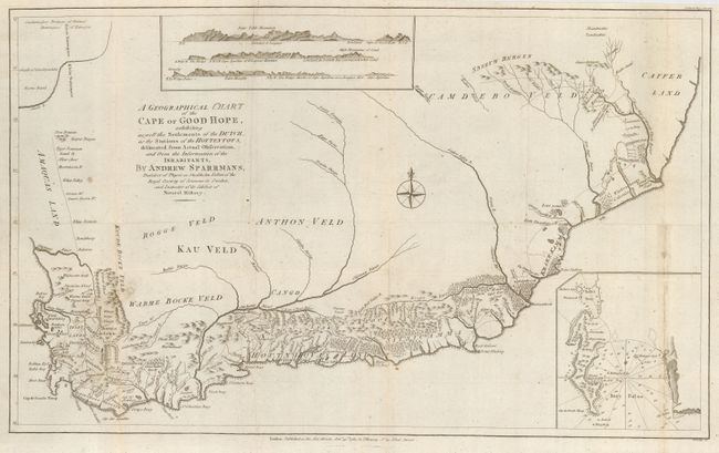 A Geographical Chart of the Cape of Good Hope, exhibiting as well the Settlements of the Dutch, as the Stations of the Hottentots, delineated from Actual Observation, and from the Information of the Inhabitants