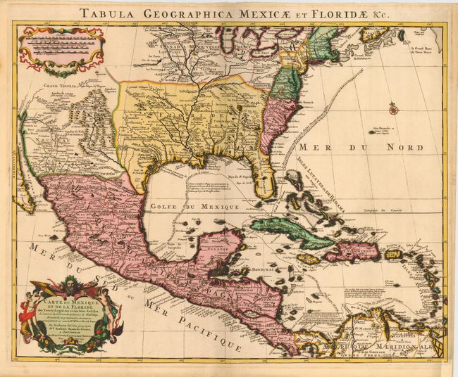 Carte du Mexique et de la Floride des Terres Angloises et des Isles Antilles