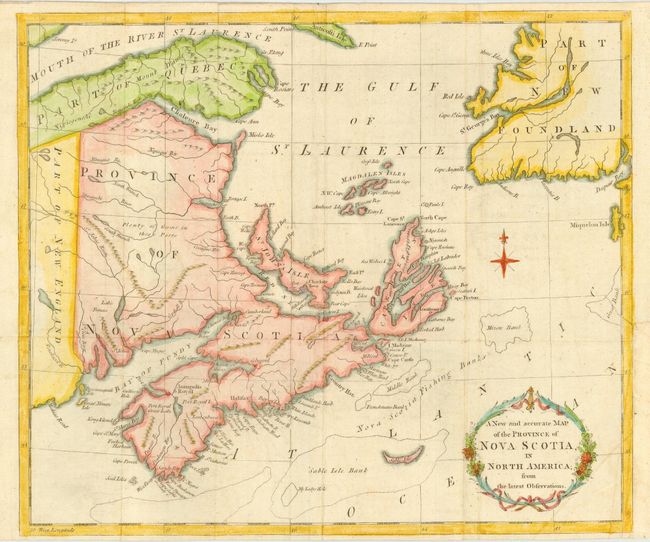 A New and Accurate Map of the Province of Nova Scotia, in North America; from the latest Observations