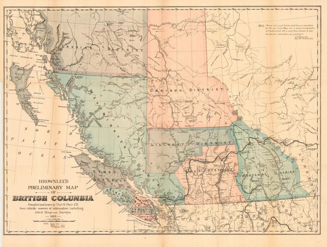 Brownlee's Preliminary Map of British Columbia