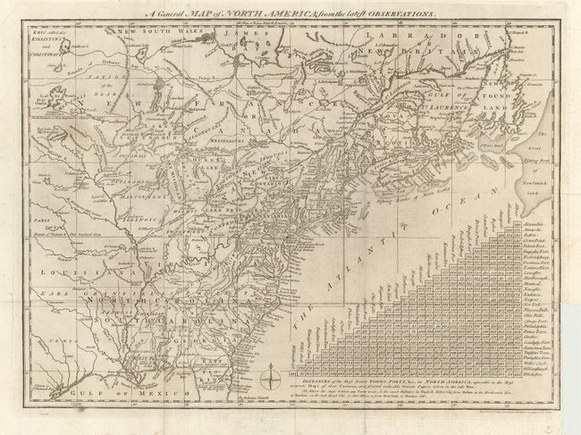 A General Map of North America from the latest Observations