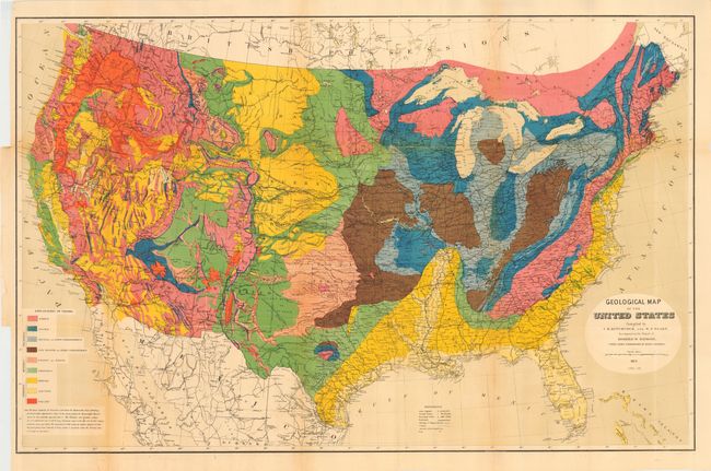 Geological Map of the United States compiled by C.H. Hitchcock and W. P. Blake