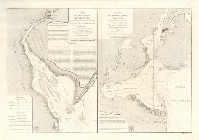 Carte de la Baye et Riviere de Delaware... [on sheet with] Carte de l'Entree de la Riviere d'Hudson