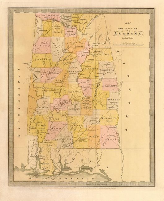 Map of the State of Alabama