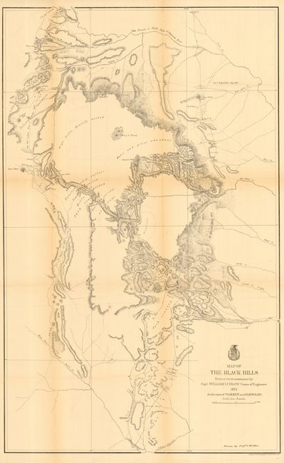 Map of the Black Hills from a reconnaissance by Capt. William Ludlow, Corps of Engineers