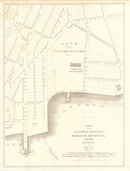 Plan of the United States Marine Hospital Land Chelsea, Massachusetts by Alonzo Davis