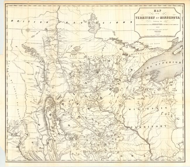 Map of the Territory of Minnesota Exhibiting the Route of the Expedition to the Red River of the North