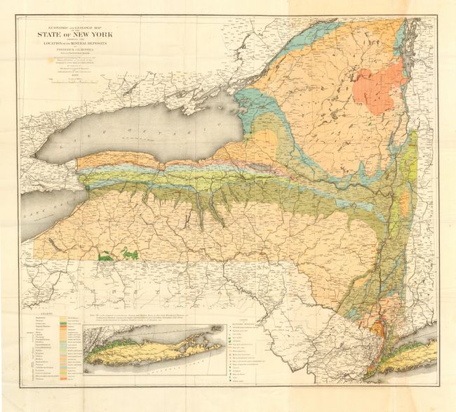 Economic and Geologic Map of the State of New York Showing the Locations of Its Mineral Deposits