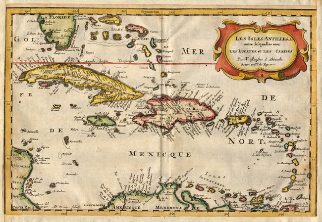 Les Isles Antilles, &c entre lesquelles sont les Lucayes, et les Caribes
