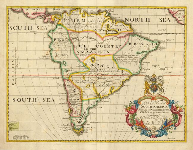 A New Map of South America, Shewing it's General Divisions, Chief Cities & Towns; Rivers, Mountains &c