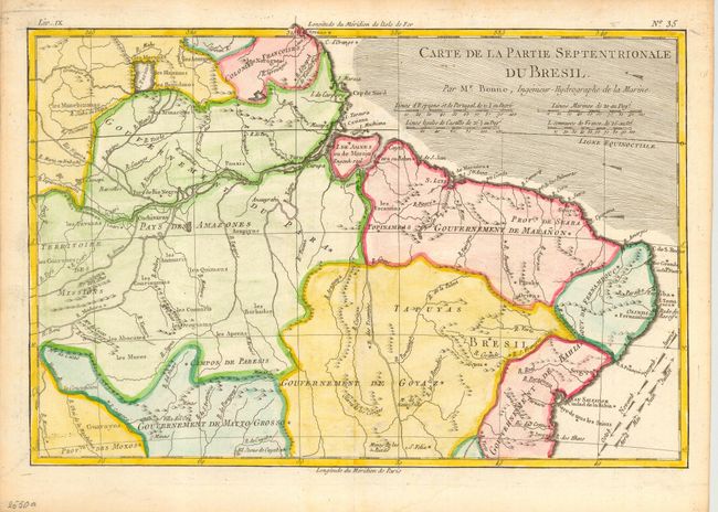Carte de la Partie Septentrionale du Bresil [and]  Meridionale du Bresil