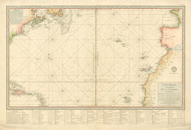 Carte Reduite d'une Partie de l'Ocean Atlantique ou Occidental