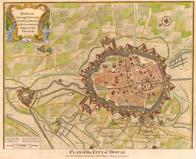 Doway A Strong City in the Earldom of Flanders [and] Intrenchment of the Army of the Allies to cover the Siege of Douay against the French Army, that came to raise it in June 1710