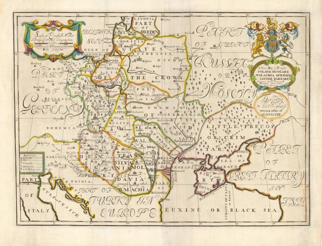 A New Map of Present Poland, Hungary, Walachia, Moldavia, Little Tartary