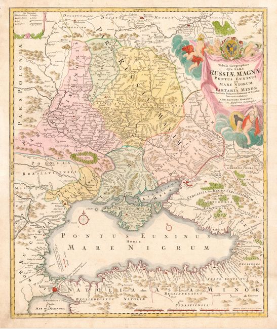 Tabula Geographica qua pars Russiae Magnae, Pontus Euxinus seu Mare Nigrum et Tartaria Minor
