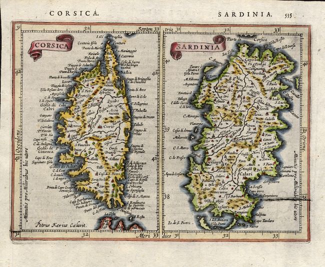 Corsica [on sheet with] Sardinia