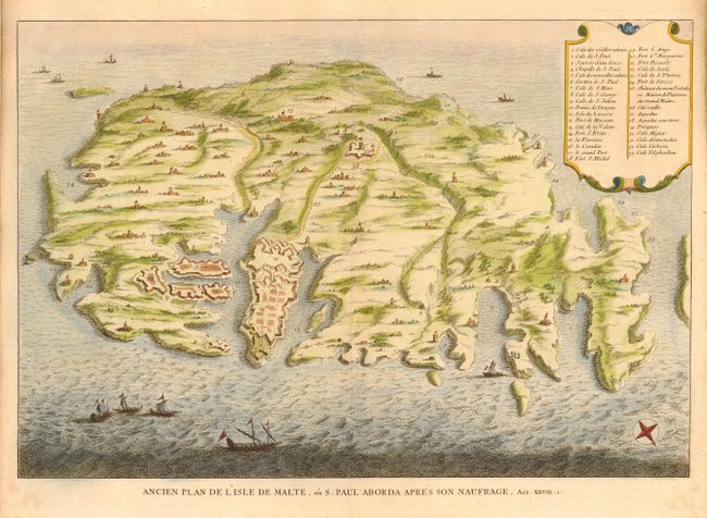 Ancien Plan de l'Isle de Malte, ou S. Paul Aborda apres son Naufrage, Act XXVIII.1