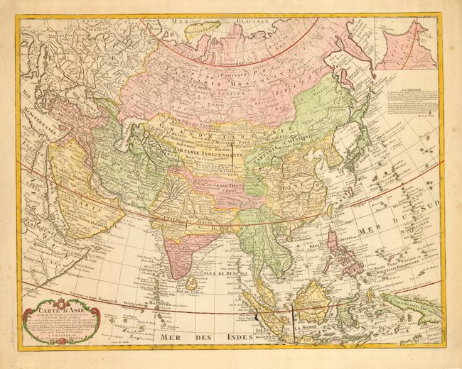 Carte d'Asie, Dressee sur les Memoires Envoyez par le Czar 