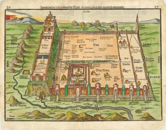 Jerusalem die Heilige viereckete Stadt, in Grund gelegt und eigentlich abgemalet