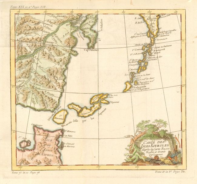 Carte des Isles Kouriles d'apres la Carte Russe, Dressee et Gravee par Laurent