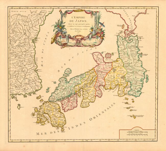 L'Empire du Japon divise en sept principales parties et subdivise en soixante et six Royaumes