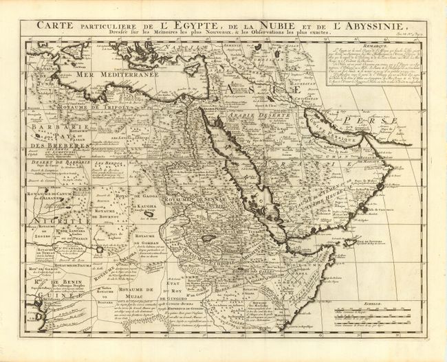 Carte Particuliere de l'Egypte, de la Nubie et de l'Abyssinie