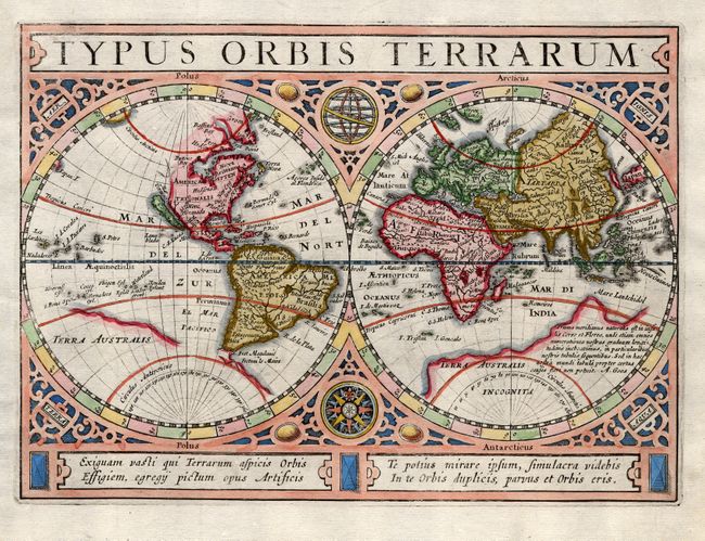 Typus Orbis Terrarum [in set with] Americae Descriptio [and] Asia [and] Africae Descriptio [and] Europae Nova Tabula
