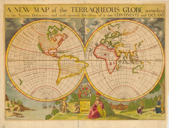 A New Map of the Terraqueous Globe according to the Ancient Discoveries and most general Divisions of it into Continents and Oceans