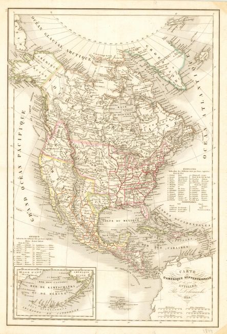 Carte de L'Amerique Septentrionale et des Antilles