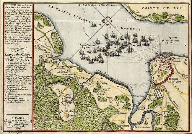 Quebec, Ville de l'Amerique Septentrionale dans la Nouvelle Frnace avec Titre d'Eveche