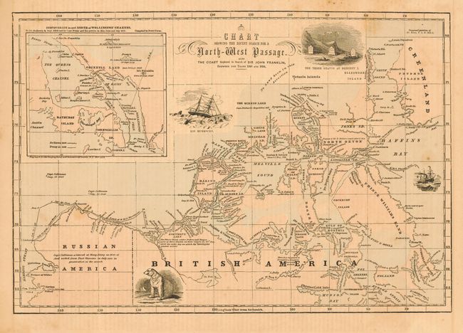 Chart Showing The Recent Search for a North-West Passage.  Also the Coast Explored in Search of Sir John Franklin, Between the Years 1848 and 1854