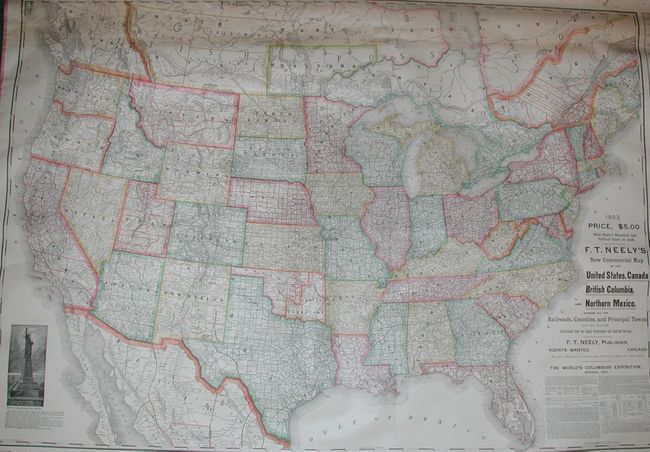 Neely's New Reversible Historical Chart, Political Map and United States Map Combined