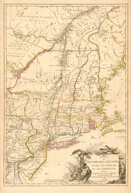 Carte du Theatre de la Guerre Entre les Anglais et les Americains:  Dressee d'apres les Cartes Anglaises les plus modernes