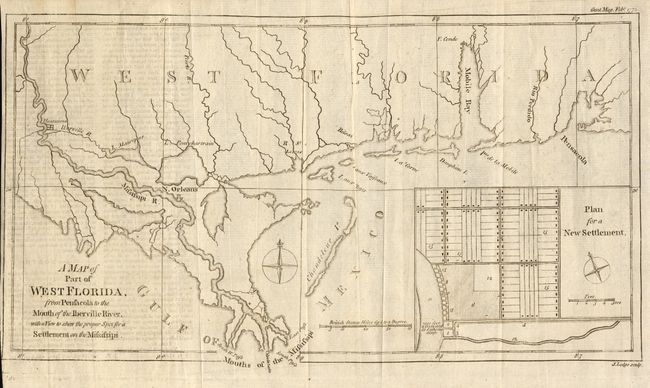 A Map of Part of West Florida from Pensacola to the Mouth of the Iberville River with a View to show the proper Spot for a Settlement on the Mississippi
