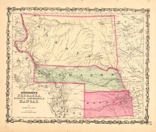 Johnson's Nebraska. Dakota, Colorado, & Kansas
