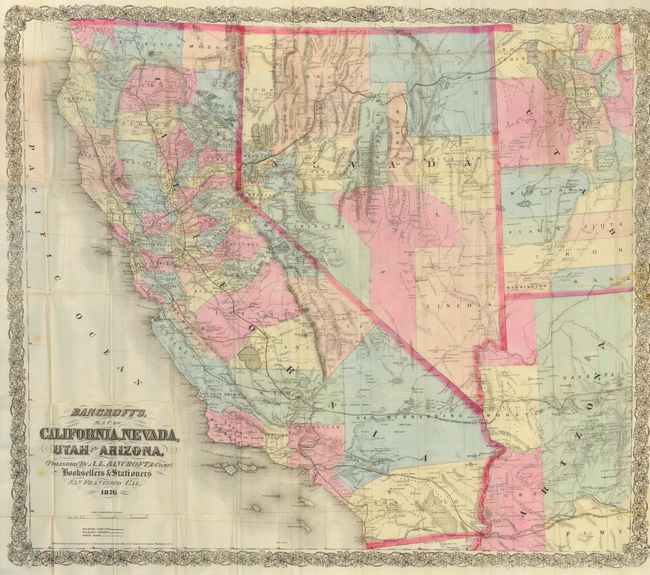 Bancroft's Map of California, Nevada, Utah, and Arizona