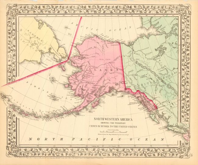 North Western America showing the Territory ceded by Russia to the United States