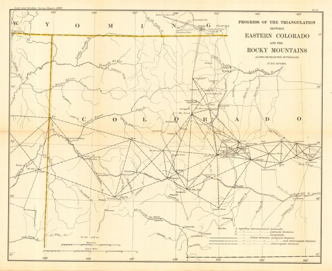 Progress of the Triangulation between Eastern Colorado and the Rocky Mountains Along or Near the 39th Parallel