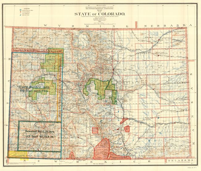 Map of the State of Colorado